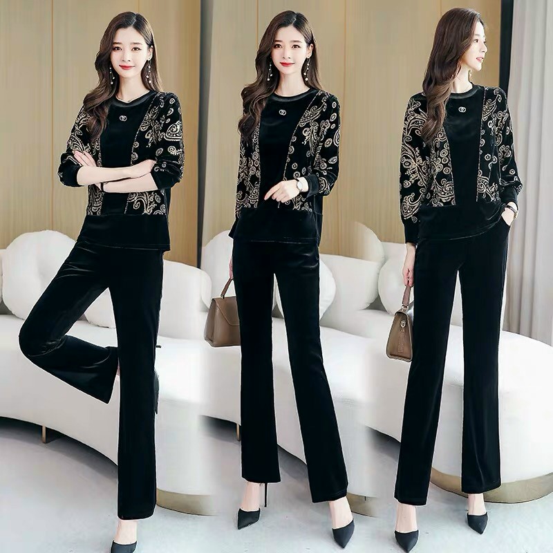 Set Nhung Phối Họa Tiết - BTN86
